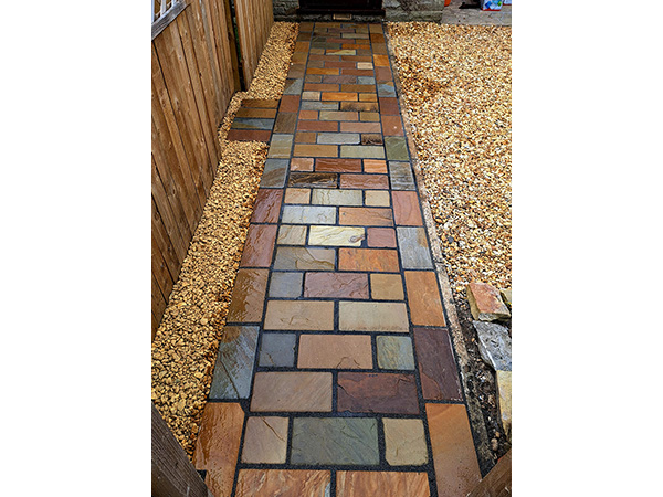 New block paved path